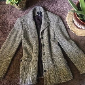 Gray plaid blazer